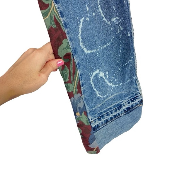 Levi’s 550 Custom Jeans Waist 28 Womens Size 6 Small Y2K Levis 2002 Upcycled - Picture 2 of 15